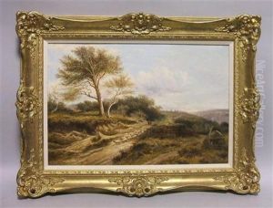 Wooded Landscape With Herded Sheep by John Langstaffe