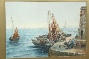 Unloading The Day's Catch by John Langstaffe
