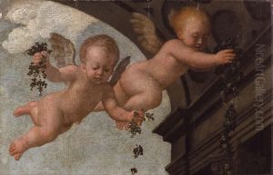 Due Angeli In Volo by Bernardino Lanino