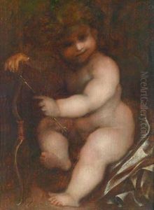 Amor Mit Pfeil Und Bogen by Bernardino Lanino