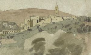 Sudfranzosische Landschaft by Felix Hippolyte Lanoue