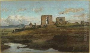 Ruines De L'aqueduc De Claude Dans La Campagne