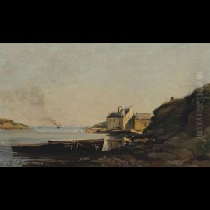 Coastal Scene With Beached Boats