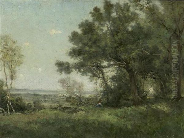 Landschaft Mit Sitzender Figur. - view 1