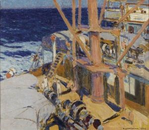 Sur Le Pont by Fernand Lantoine