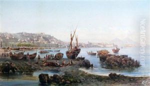 View Of Naples by Giovanni Giordano Lanza