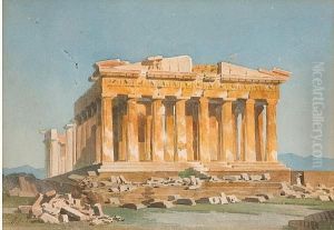 The Parthenon; Lyssicrates Monument; Thetemple Of Olympius Zeus; Column From The Temple Of Olympiuszeus by Stefano Lanza