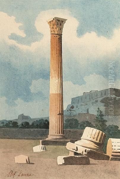 View Of The Acropolis From The Temple Of Olympius Zeus - view 1