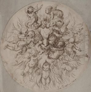 Putti E Mascherone by Emilio Lapi