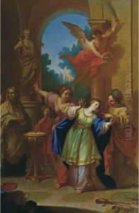 Santa Bibiana Rifiuta Di Adorare Gli Idoli Pagani Santa Bibiana Rifiuta Di Adorare Gli Idoli Pagani