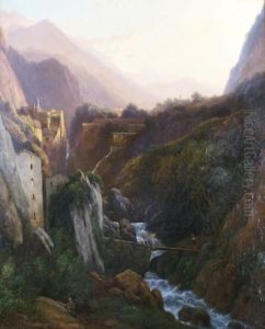 La Vallee Du Tesson by Louis Auguste Lapito