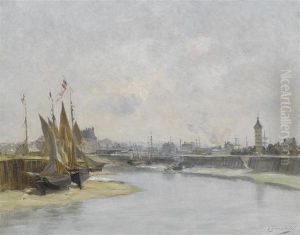 Harbour Scenes. by Charles Lapostolet