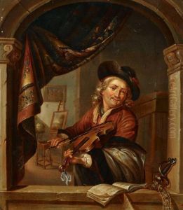 Violinspieler Am Fenster