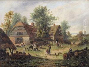 Belebte Partie Auf Einem Gutshof. by Edwina Lara