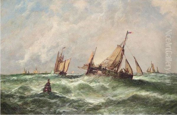 Fishing Boats In Rough Seas - view 1
