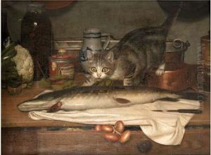 Nature Morte Au Brochet by Jules Larcher
