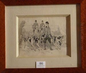 Piqueux, Veneurs Et Meute. Le Depart by Georges Larocque