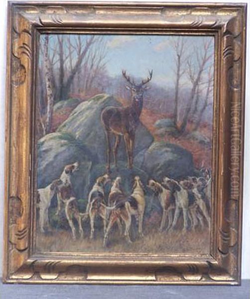 Le Cerf Aux Abois - view 1
