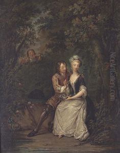 Lovers In A Glade by Marcellus, Laroon Jr.