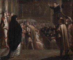John Knox Delivering A Sermon by Marcellus, Laroon Jr.