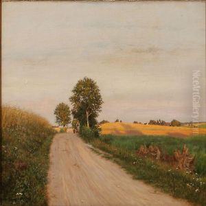 Det Sidste Sollys,
Motiv Fra Gunderod Inordsjaelland by Adolf Larsen