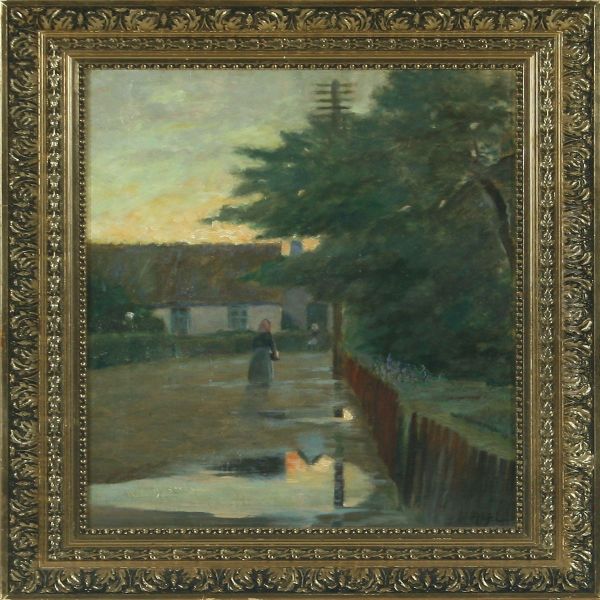 Village Scenery With Woman - view 1