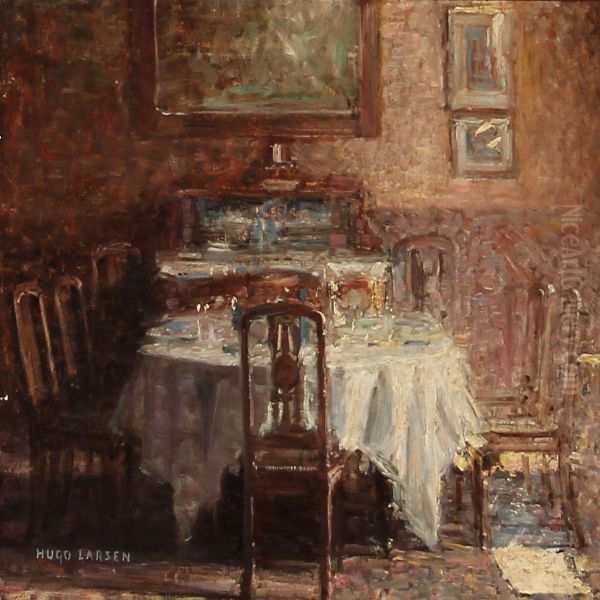 Living Room Interior With A Set Table - view 1
