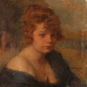 Portrait Of Nanny Vaslev by Hugo Valdemar Larsen