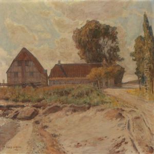 Landscape With Farm by Hugo Valdemar Larsen