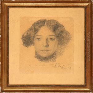 Portrait Of Signorita Josefine by Hugo Valdemar Larsen