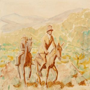 H.c. Andersen Pa Ridetur Under Besoget I Portugal by Niels Larsen Stevns