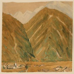 Bjerge,umhausen by Niels Larsen Stevns