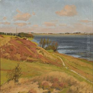 Summer Landscape Near A Fiord by Thorvald Larsen