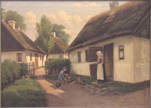 Feeding The Chickens by Nils Larson