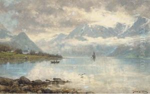 A Norwegian Fjord by Johann Larssen