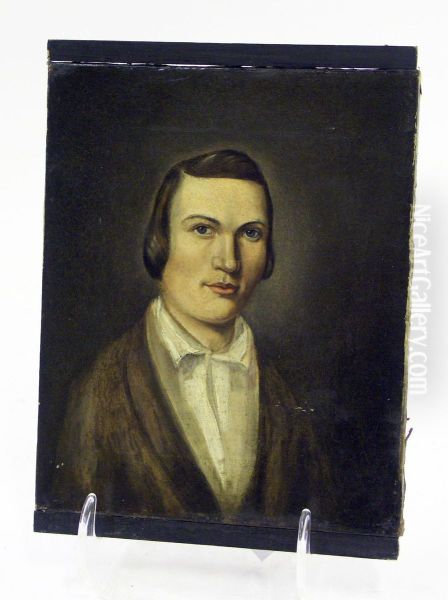 Sjalvportratt, Enligt Intyg 1840-tal. Prov. Gosta Stenmans Samling. - view 1