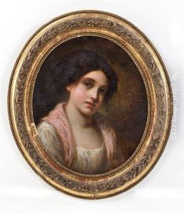 Portrait Of Young Girl by Charles Augustus C. Lasar