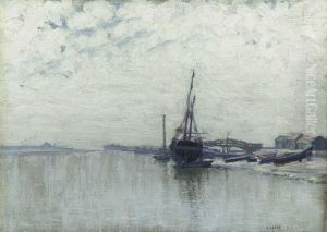Along The Riverbank by Charles Augustus C. Lasar