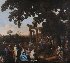 Orazione Nel Foro Romano Con Personaggi by Pieter Lastman