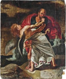 Jacob And The Angel by Pieter Lastman