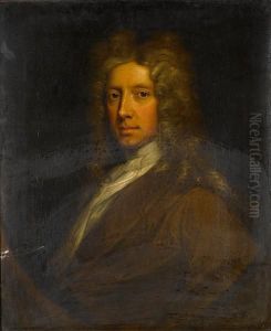 Portrait Of A Gentleman Of The Gore Familyhalf-length, In Dark Red Costume And White Lace Jabot, Within Apainted Oval