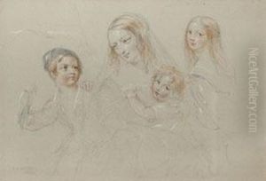 Ritratto Della Contessa Haley-oxford Of St. John Con I Figli