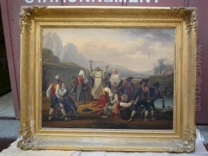 Benediction Au Pied Des Pyrenees by Joseph Pierre Tancrede Latour