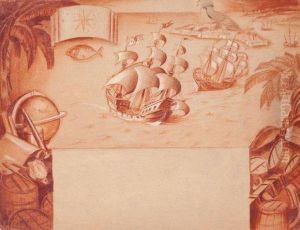 Projet De Decors : < Les Caravelles Aux Indes Occidentales > by Michel Lattry