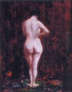 Nu Au Fond Rouge by Raphael Laudati
