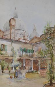 Figure In A Courtyard by Charles James Lauder