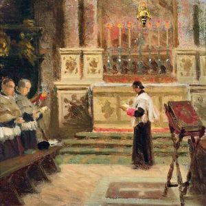 Bei Der Messe by Ferdinand Laufberger