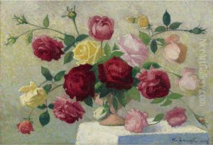 Bouquets De Roses by Achille Lauge