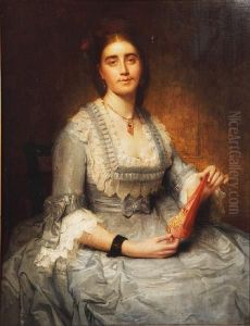 Portrait Of Blanche Lancaster Clark by Desire Francois Laugee
