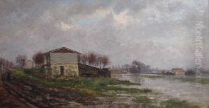 La Ferme Au Bord Du Lac by Desire Francois Laugee